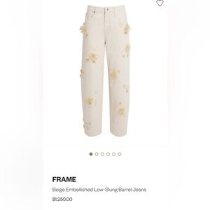 FRAME Embellished Low-Slung
Barrel Jeans